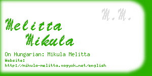 melitta mikula business card